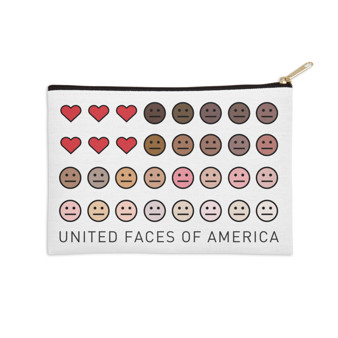 United Faces of America© zip pouch