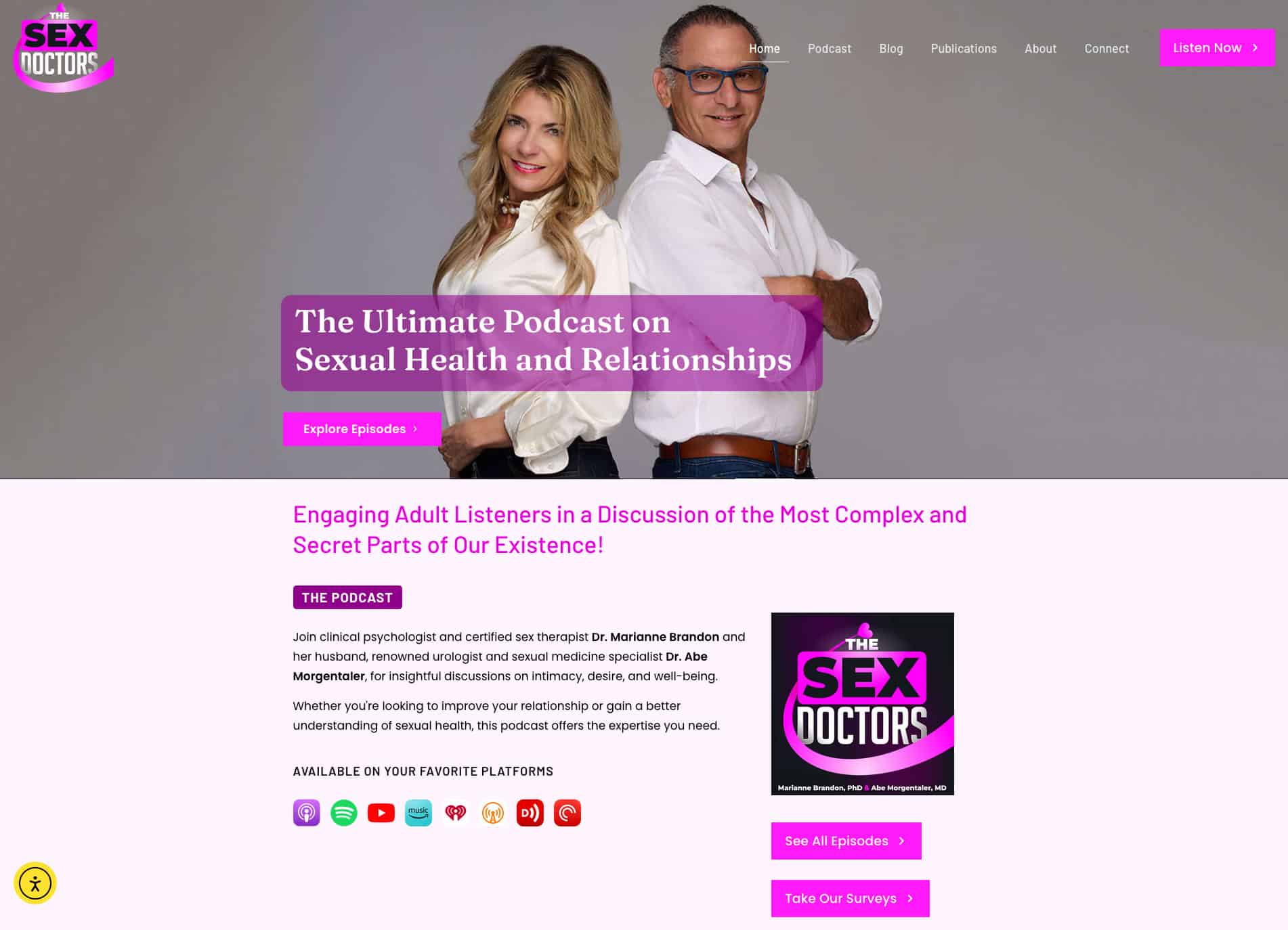 The Sex Doctors Podcast Website